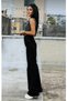 Women's Black High Waist Palazzo Pants (Buy 1 Size Larger) - 2