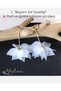 Elegant White Long Dangle European Style Stylish Earring Accessory with Floral Detail for Everyday and Special Occasions - 2