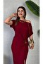 Women's short sleeve one shoulder open waist elastic sandy maxi dress - 2