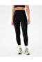 Women's Black Stitch Detail Motion Leggings - Recycled, High Waist, Double Layer Corset - 6