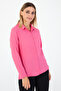 Women's Pink Jacquard Textured Woven Shirt – Chicness up to Plus Size 5XL - 3