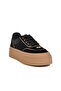 Black High-Sole Women's Sneaker 25K330 Z
