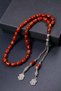 12*9 mm Antique Model Crimping Amber Prayer Beads - 4