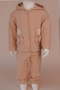 Girl's Ribbon Detailed Baby Bottom Top Set Pink - 5