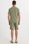 Relax Fit Comfortable Cut 100% Cotton Lightweight Thick Special Design Men's Khaki Shorts T-Shirt Set - 7