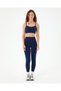Indigo Navy Blue Basic Motion Fitness Bra with Chest Pads and Flat and Cross Straps - 7