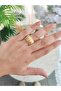 Women's Curved Serrated Model Ring - 3