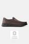 Men's Brown Khaki Natural Leather Orthopedic Loafer Shoes