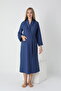 Maternity and Maternity Collar Stripe Detailed Belted Dressing Gown