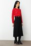 Midi Skirt with Waist Belt - 3