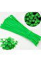 100Pcs Chenille, Educational Chenille, Fuzzy Wire, Plush Wires, Velvet Chenille, Craft Material 30cm Neon Green