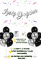 Happy Birthday Written Banner 2 Pieces of 7 Balloon Stand 10 Pieces of Silver 10 Pieces of Black Balloon Birthday Set