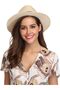 Women's Summer Beach Sun Hat - Woven Paper Straw & Polyster With UV Protection - 2