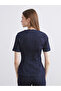 Lcw Vision Indigo Crew Neck Peplum Jean Blouse - 4