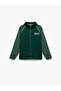 Stand Collar Long Sleeve Hooded Zippered Sweatshirt - 3