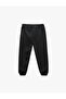 Basic Black Boys' Sweatpants with Pockets and Lace-Up Waist 6Wkb40036Tk - 2