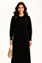 New Season Self-Patterned Knitwear Dress (135 Cm. Long) - 2