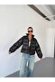 New Season Comfortable Fit Black Puffer Coat - 5