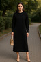 New Season Self-Patterned Knitwear Dress (135 Cm. Long) - 3