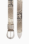 Hollyhock Snake Pattern Leather Belt - 3