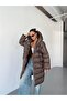 New Season Oversize Black Inflatable Long Coat - 7
