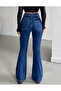 Flora Spanish Navy Blue Jeans High Waist Lycra Extra Stretchy Flare Jeans - 3