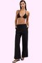 Women's Fashion Wide Leg Long Length Woven Beach Pants Cotton Summer Daily Use