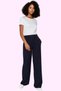 Women's Fashion Wide Leg Woven Pants High Waist Regular Length Casual Daily Summer Use