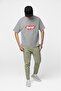 Men's Front Back Transfer Printed Round Neck Short Sleeve T-Shirt