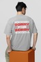 Men's Front Back Transfer Printed Round Neck Short Sleeve T-Shirt - 2