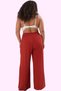 Women's Fashion Wide Leg High Waist Beach Pants Summer Casual Plus Size Summer - 4