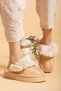 Women's Plush Soft Lightweight Soundproof Non-Slip Eva Sole Winter Indoor Slippers - 4