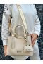 Justpolo Original Women's Soft Leather 3 Compartment Hand and Shoulder Bag - 6
