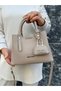 Justpolo Original Women's Soft Leather 3 Compartment Hand and Shoulder Bag - 4