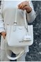 Justpolo Women's 3 Compartments Soft Leather Hand and Shoulder Bag Tyçk7011 - 6