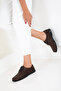 Brown Suede Women's Loafer Shoes 20833 - 6