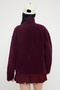 Winter Essentials Mürdüm Polar Fermuarlı Dik Yaka Cep Detaylı Örme Sweatshirt TWOAW24SW00071 - 4