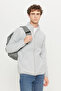 Men's Gray Anti-pilling Non-Pilling Standard Fit Normal Cut Stand Collar Sweatshirt Fleece Jacket