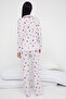 Teen Lila-Çok Renkli %100 Pamuklu Kalpli Eğlence Desenli Biyeli Örme Pijama Takımı THMAW26PT00039 - 4