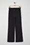 Teen Siyah Fitted Likralı Esnek Wide Leg/Geniş Paça Pantolon TWOAW26PL00009 - 6
