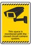 15X20Cm/Phosphor Composite/This Place Is Being Monitored by a Closed-Circuit Television Camera System/V2-2
