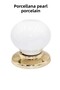 White-Gold Porcelain Handle Handle Cabinet Drawer Furniture Kitchen Bathroom Kids Handle Ruby Button-Stk1067 - 5