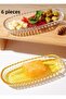 6-Piece Small Glass Kayak Plate14X5.5 Glass Kayak Breakfast Plate Presentation Plate 6 Pieces - 5