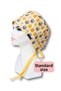 Standard Size Owl Patterned Yellow Surgical Bonnet Doctor Nurse Healthcare Hospital Bonnet