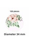 100 Pieces of Shipping Labels, Product Labels, Round Labels, Printed Small Patterned Labels