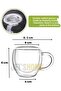 Set of 4 Espresso Cups with Handles, Doppio Ristretto Cups, Double Walled Turkish Coffee Cups, 80 ml - 2