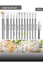 Set of 15 Pastry Preparation and Oil Paint Brush - Water and Face Paint Brush - 2