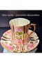 Hand-Painted Porcelain Count Double Coffee Cup Set
