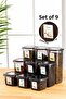 9-Piece Peggy Square Food Storage Container with Colorful Labels 3x (0.55 Liters, 1.2 Liters, 1.75 Liters) Anthracite