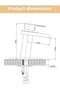 Washbowl Mies Inox Waterfall Square Body Slanting Basin Bathroom Fixture Double Entry Luxury Ergonomic Matte Gray - 6